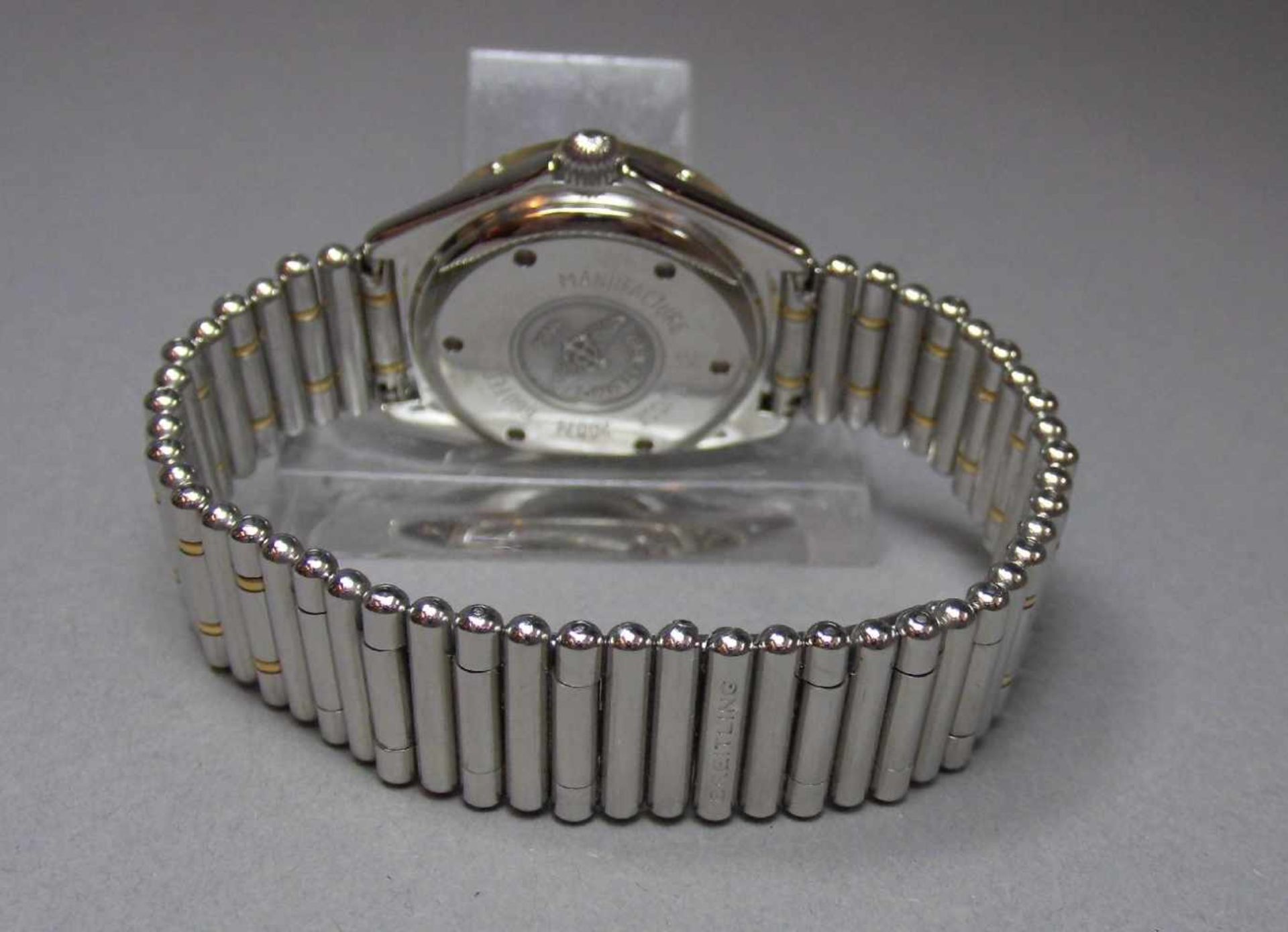 BREITLING "LADY J" ARMBANDUHR / wristwatch, Schweiz. Verschraubtes Stahlgehäuse mit drehbarer - Bild 9 aus 11