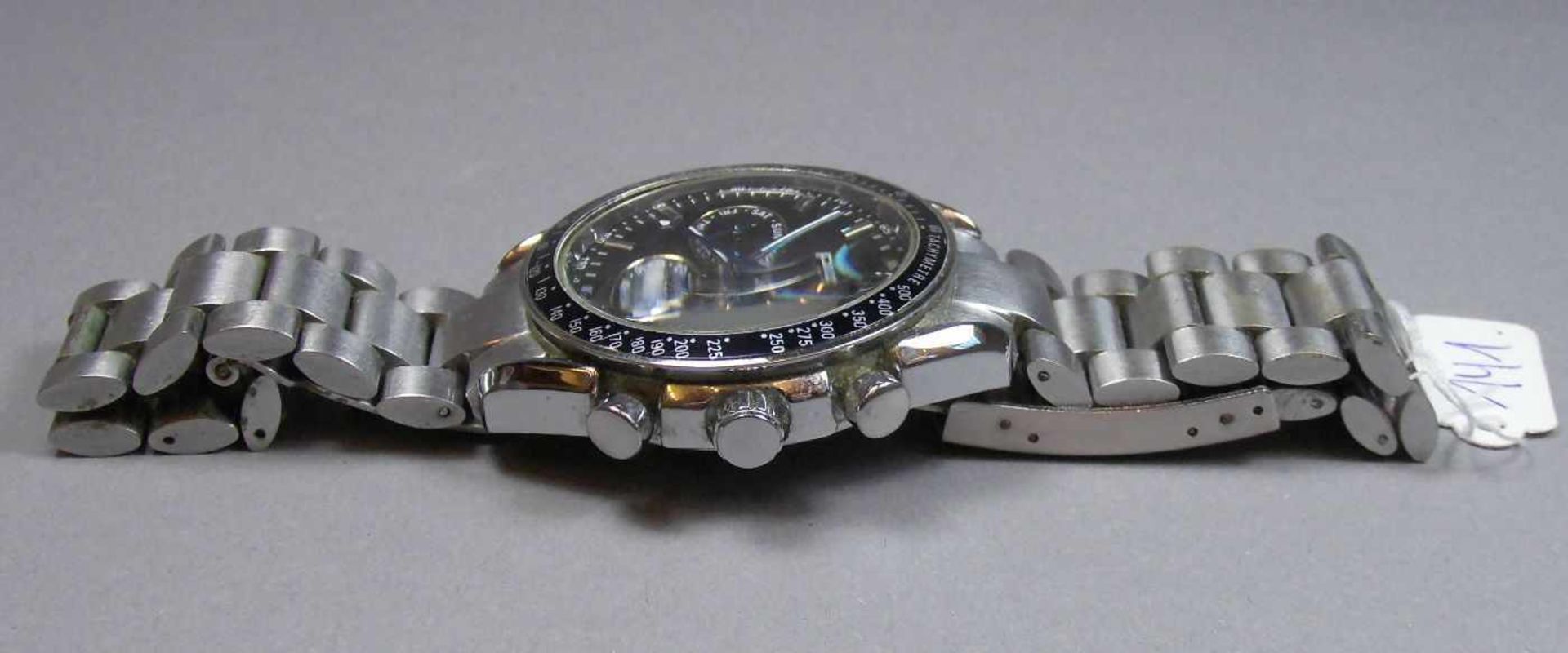 PANZER ARMBANDUHR / CHRONOGRAPH / wristwatch, Automatik-Uhr. Rundes Stahlgehäuse mit Gliederarmband. - Image 4 of 7