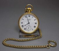 AERO NEUCHATEL TASCHENUHR / pocket watch, 2. H. 20. Jh., Schweiz, Handaufzug (Krone). Open Face -