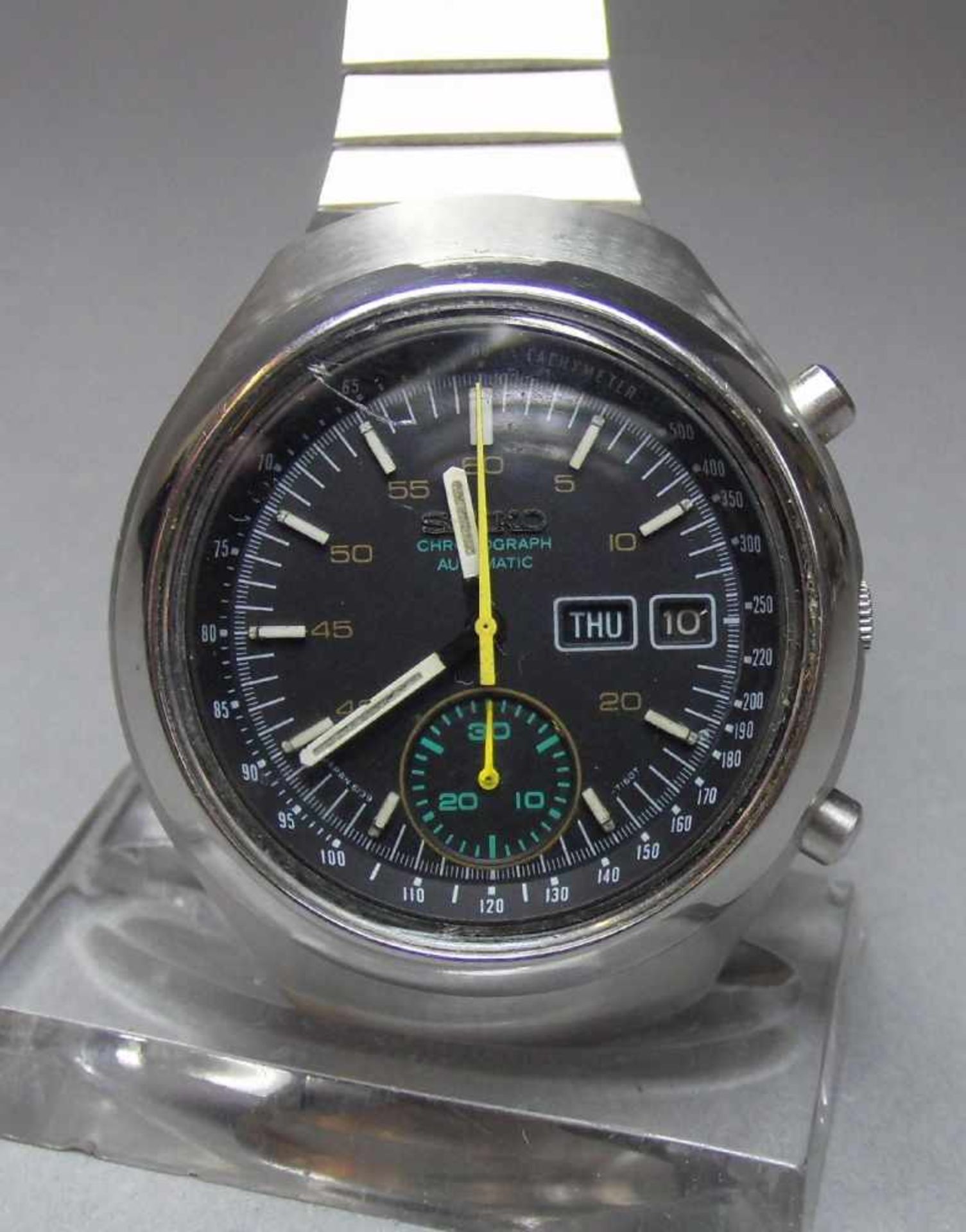 VINTAGE CHRONOGRAPH / ARMBANDUHR : SEIKO - 6139 - 7160 T / wristwatch, Japan, 1970er Jahre,