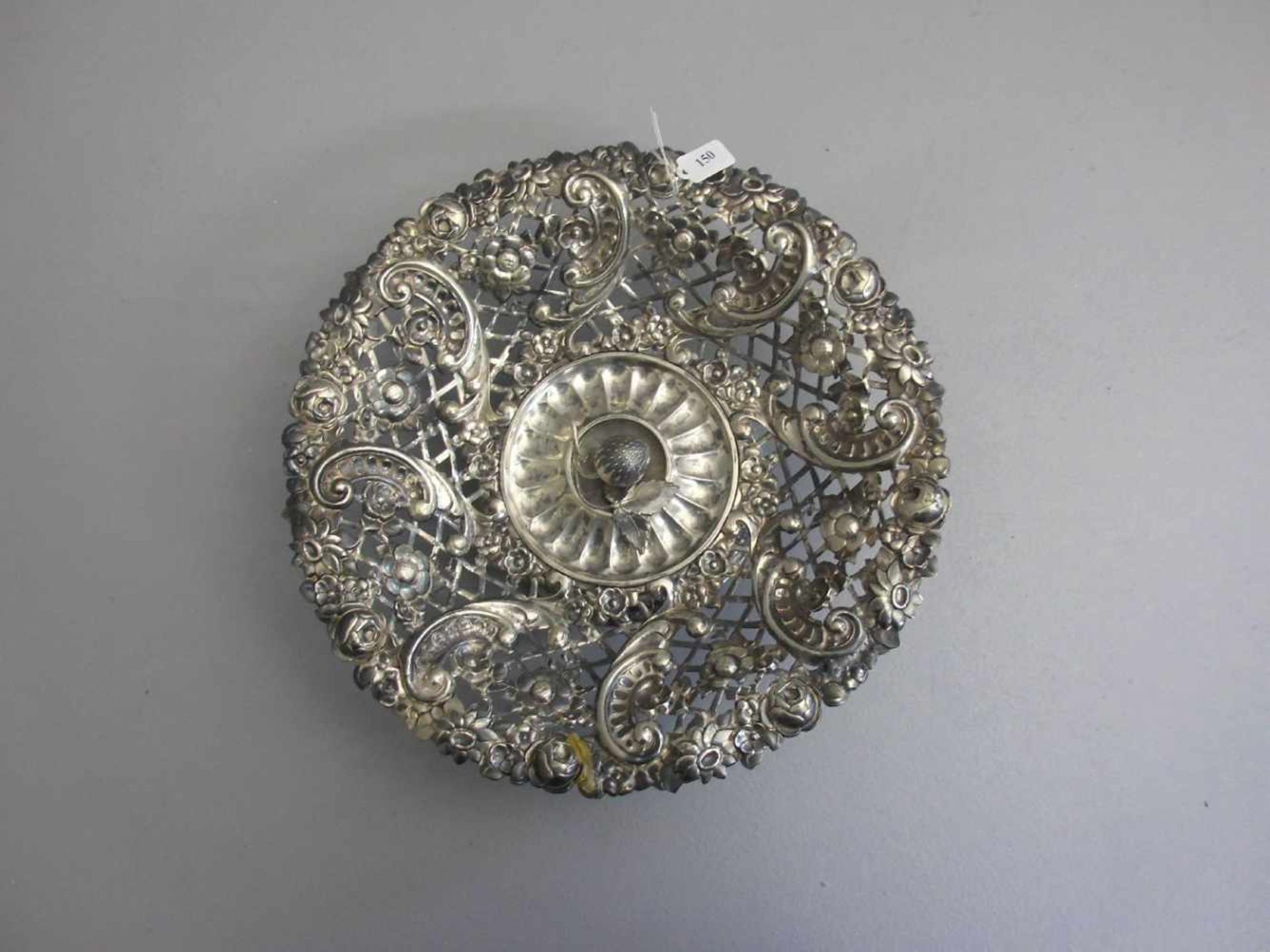 OBSTSCHALE / SCHALE / silver bowl, 835er Silber (210 g) , 1. H. 20, Jh., gemarkt mit - Bild 2 aus 2