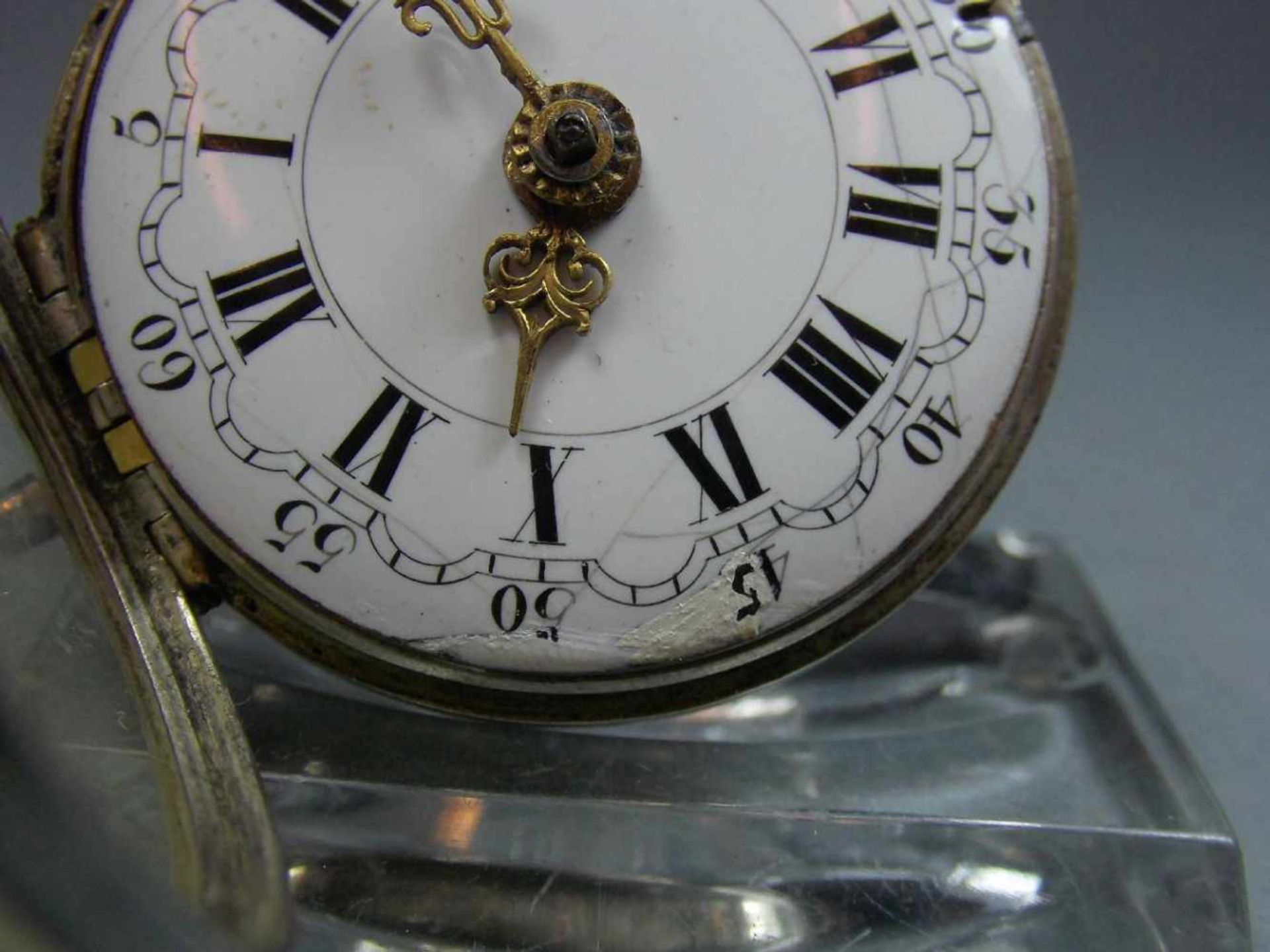 SPINDELTASCHENUHR / pocket watch, England / London / 1790 oder 1810, Schlüsselaufzug (ohne - Image 10 of 12