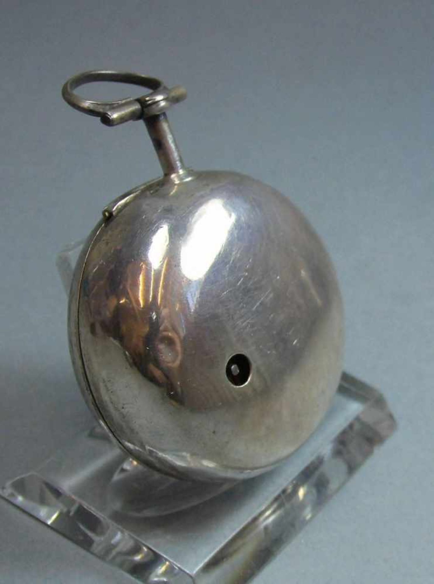 SPINDELTASCHENUHR / pocket watch, England / London / 1790 oder 1810, Schlüsselaufzug (ohne - Image 9 of 12