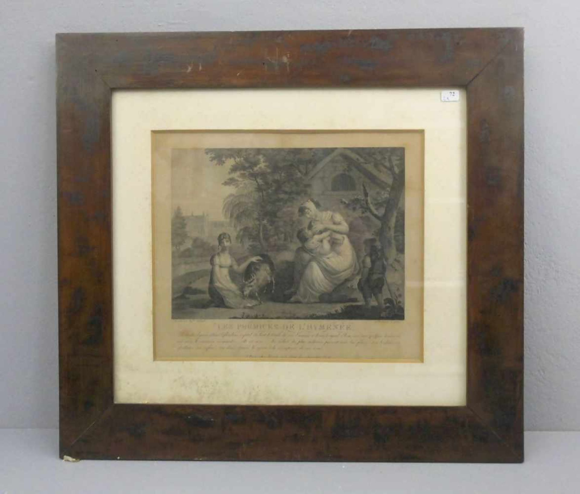 LE GRAND, AUGUSTE CLAUDE (1765-1815), Paar Stahlstiche: "La Jolie Famille" und "Les Premices De - Image 2 of 3