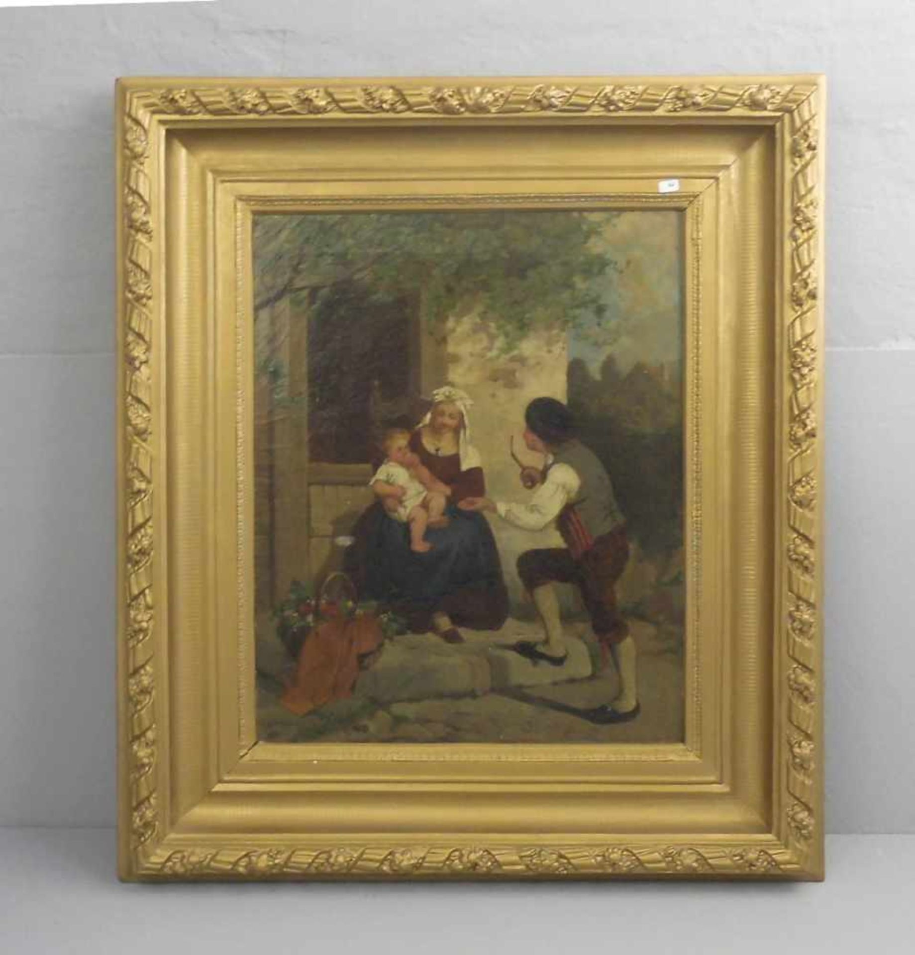 HAVENSTROM, P., (Maler des 19./20. Jh.), Gemälde / painting: "Familienszene", Öl auf Leinwand /