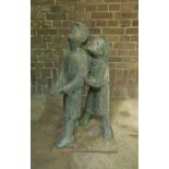 KRAUTWALD, JOSEPH (Borkenstadt / Oberschlesien 1914-2003 Rheine), Skulptur: "KINDER ". Figurenpaar