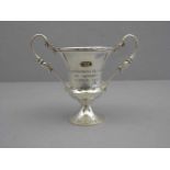 POKAL / HENKELVASE / goblet, 915er Silber (192 g), Spanien, gepunzt mit "Davidstern" und "Ameisen-