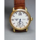 ARMBANDUHR / wristwatch, ELYSEE Uhren GmbH / Deutschland. Rundes goldfarbenes Edelstahlgehäuse mit