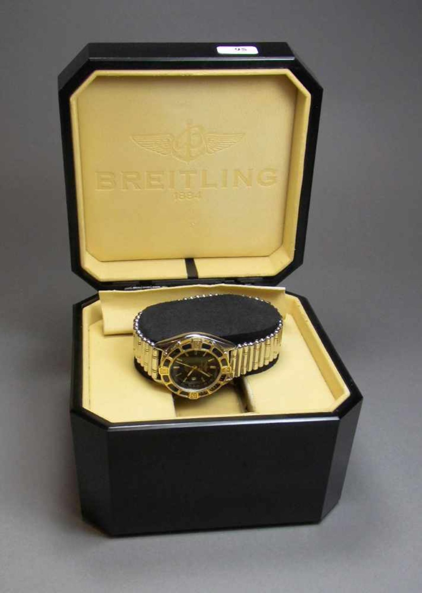 BREITLING "LADY J" ARMBANDUHR / wristwatch, Schweiz. Verschraubtes Stahlgehäuse mit drehbarer - Image 11 of 11