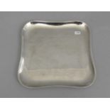 KARREESCHALE / FLACHE SCHALE / bowl, 925er Silber (446 g), deutsch. Gemarkt mit Halbmond, Krone,