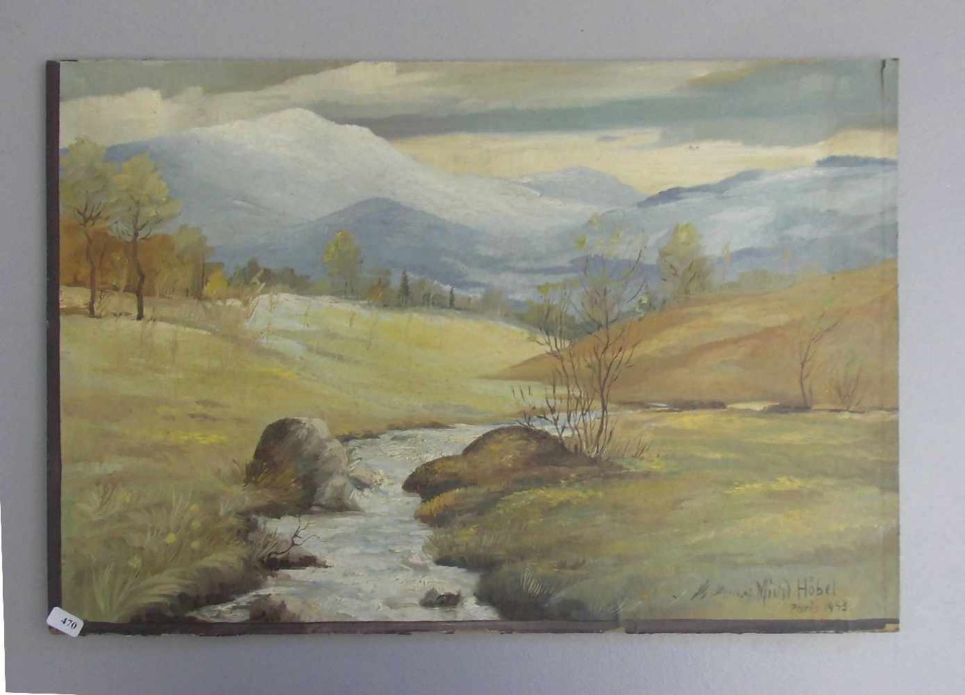 HÖBEL, MICHL (20. Jh.) - GEMÄLDE / painting: "Gebirgslandschaft", u. r. signiert und datiert "