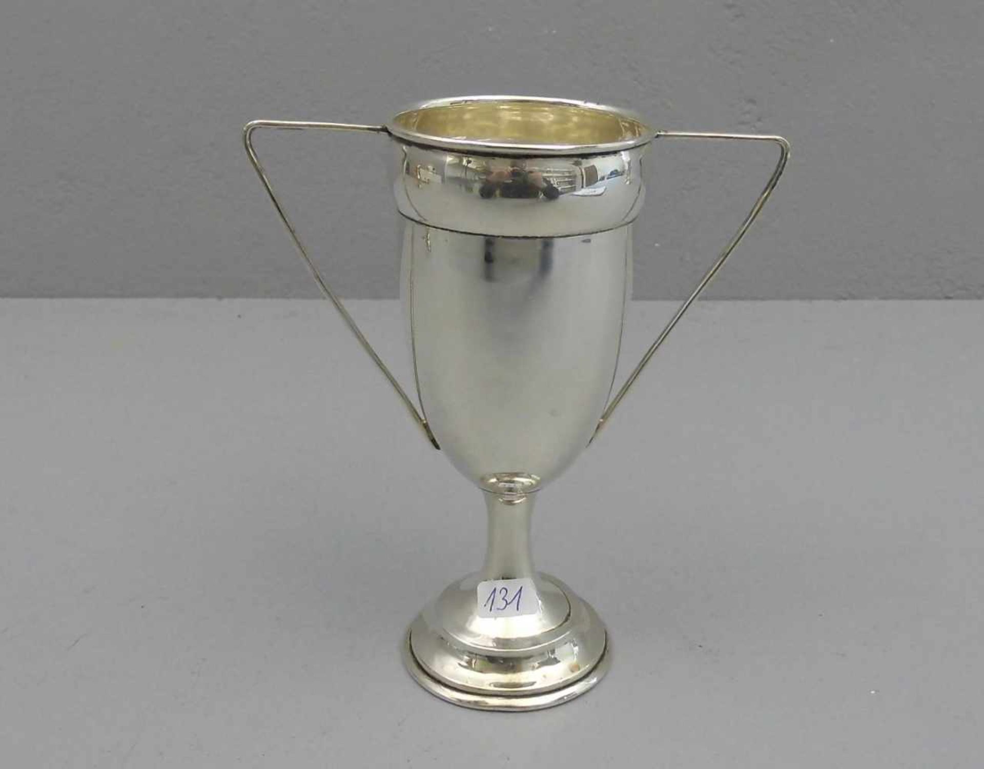 POKAL / HENKELVASE / goblet, 925er Sterlingsilber (101 g), England / London, 1930, Meistermarke "