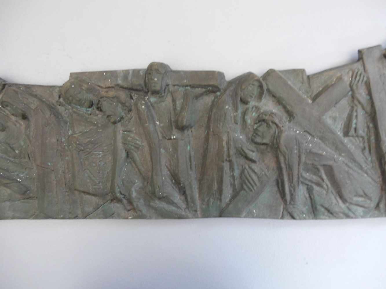 KRAUTWALD, JOSEPH (Borkenstadt / Oberschlesien 1914-2003 Rheine), Relief: "Kreuzweg", Bronze mit - Image 3 of 3