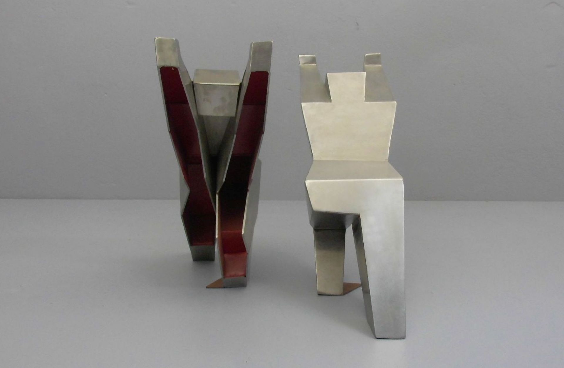 KLASMER, GABRIEL (auch Gabi oder Gaby Klasmer, geb. 1950 in Jerusalem), Skulpturenpaar / sculptures: - Image 3 of 4