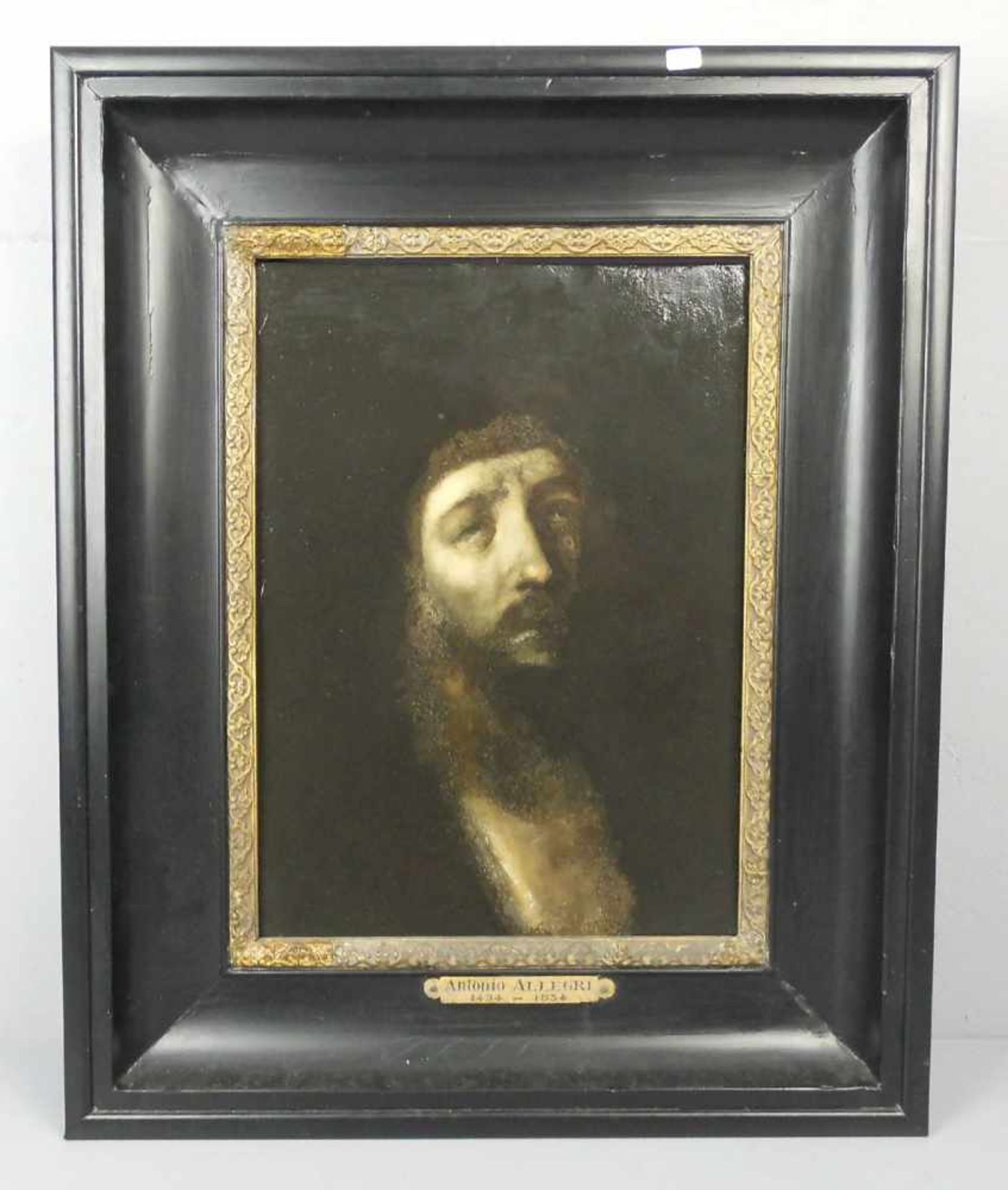 ANONYMUS (16./17. Jh.), Gemälde / painting: "Ecce Homo / Schmerzensmann", Öl auf Kupfer, auf dem