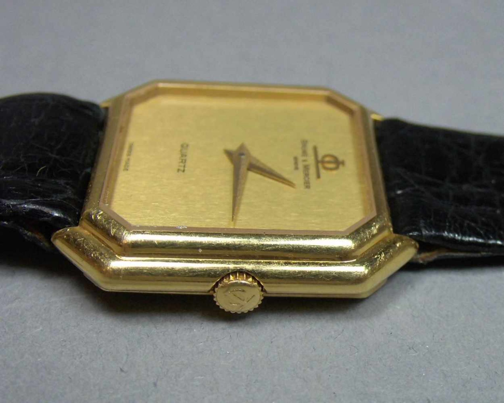 VINTAGE GOLD-ARMBANDUHR - BAUME & MERCIER GENEVE / wristwatch, 1980er Jahre, Manufaktur Baume & - Image 4 of 6