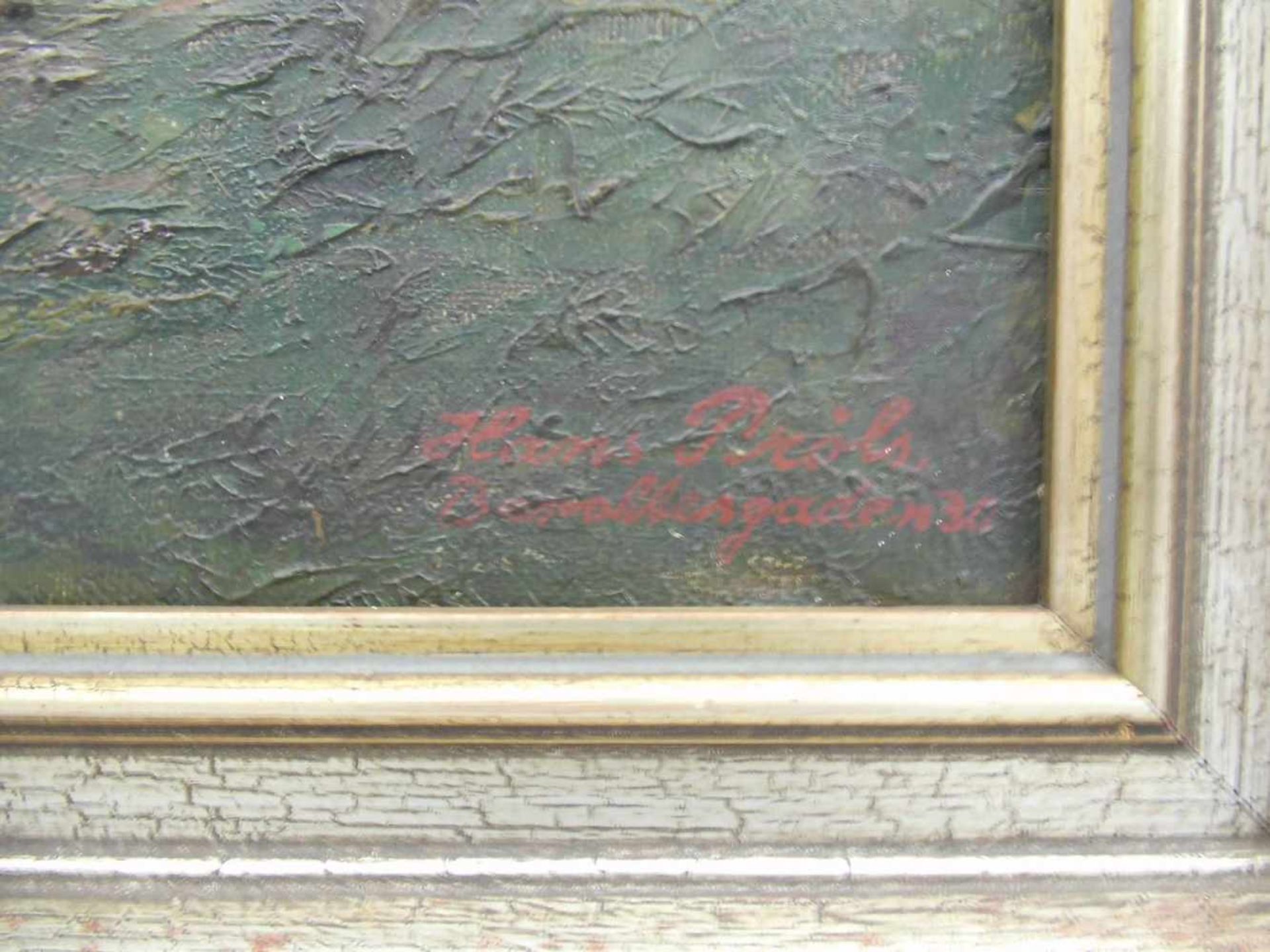 PRÖLS, HANS (München 1888-1969), Gemälde / painting: "Waldweg mit Blick auf den Watzmann", Öl auf - Bild 2 aus 3