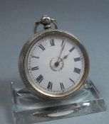 KLEINE ENGLISCHE - SCHLÜSSELTASCHENUHR / TASCHENUHR / open face pocket watch, Birmingham /