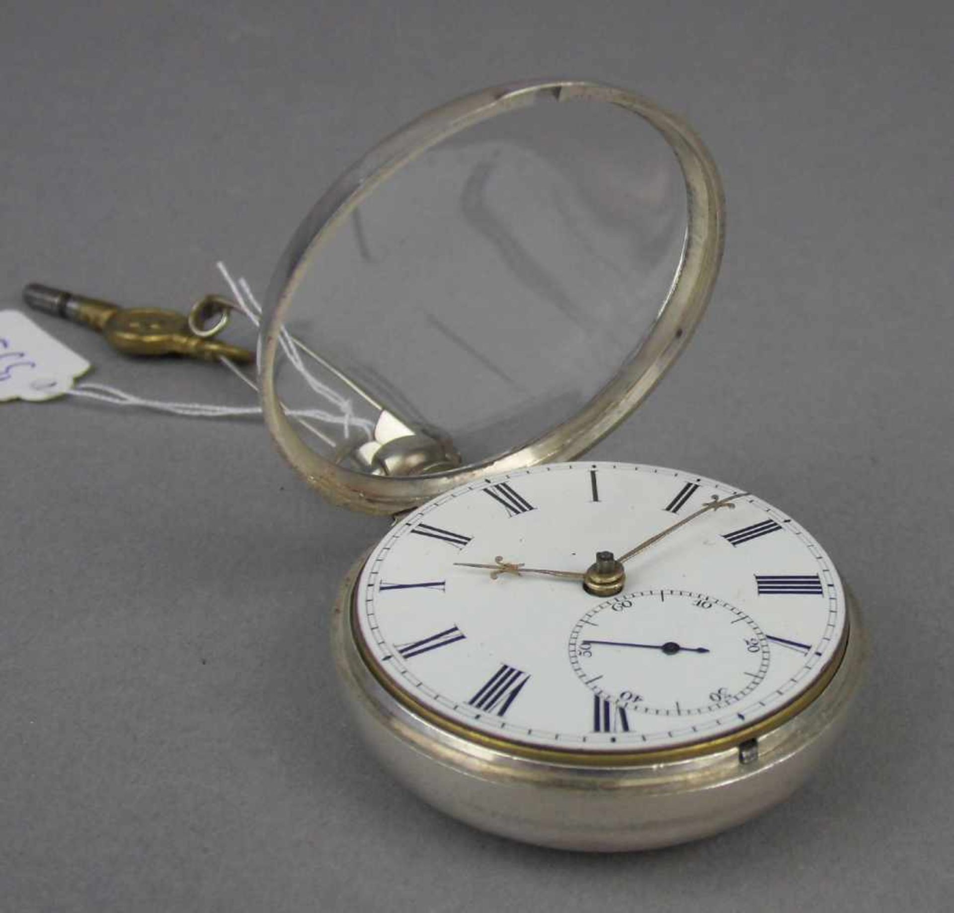 GROSSE ENGLISCHE - SCHLÜSSELTASCHENUHR / open face pocket watch, London / England. - Image 7 of 9