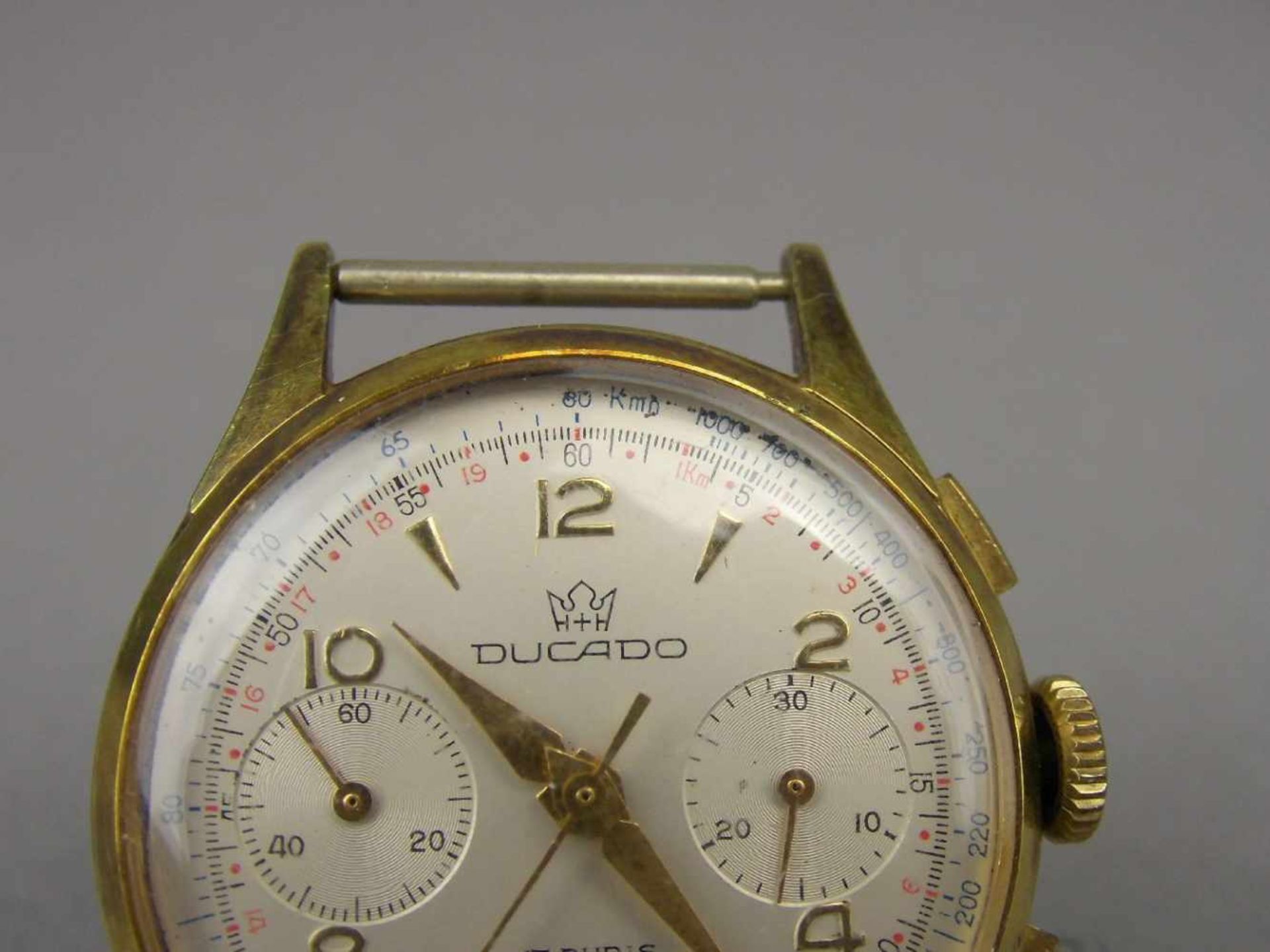 VINTAGE ARMBANDUHR / CHRONOGRAPH: DUCADO / wristwatch, Handaufzug, Manufaktur Hermes & Hermes ( - Image 3 of 6