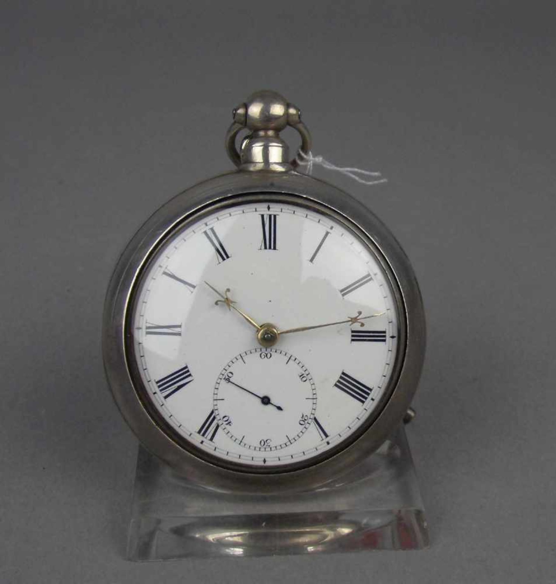 GROSSE ENGLISCHE - SCHLÜSSELTASCHENUHR / open face pocket watch, London / England.