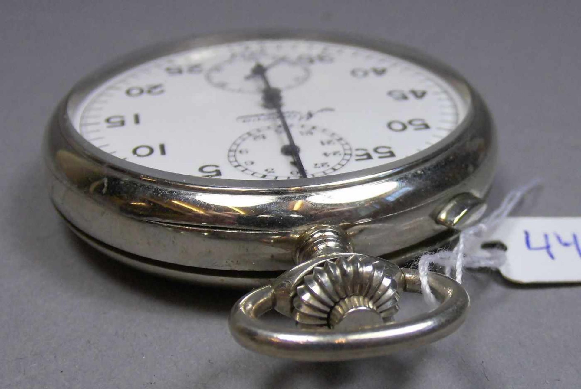 STOPPUHR MIT RATTRAPANTE: MINERVA / pocket watch, Handaufzug (Krone), Manufaktur Minerva / - Image 5 of 7