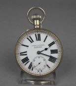 GROSSE TASCHENUHR / EISENBAHNERUHR, pocketwatch, 1. H. 20. Jh., Metallgehäuse, Handaufzug (Krone),