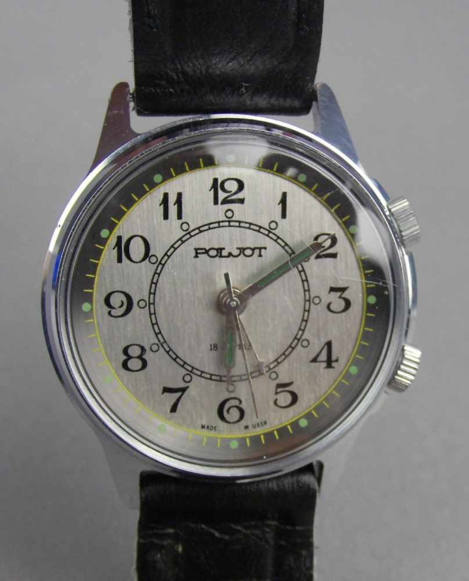 VINTAGE POLJOT ARMBANDUHR / wristwatch, 2. H. 20. Jh., Russland, Manufaktur Poljot / Moskau.
