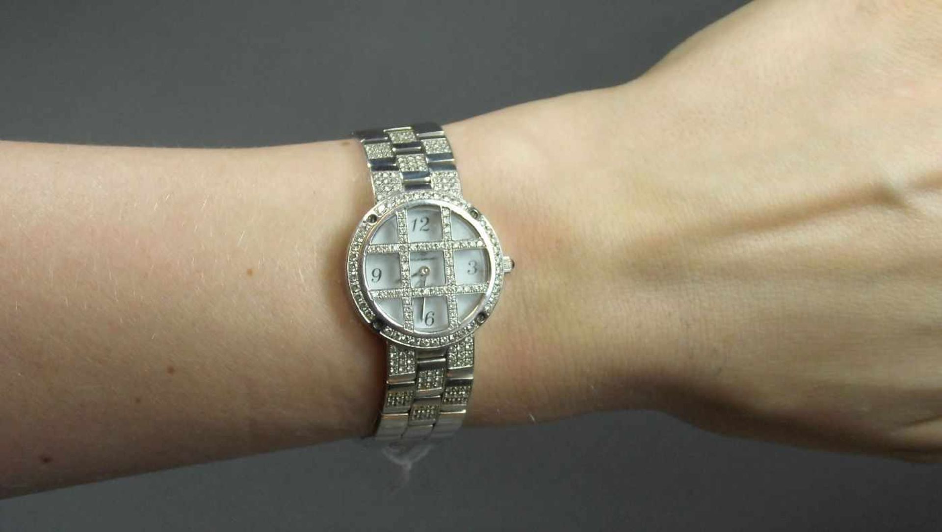 PHILIP GERARDOT - DAMENARMBANDUHR / wristwatch, Gehäuse und Gliederarmband aus 18 kt. Weissgold ( - Image 10 of 10