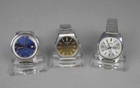 KONVOLUT VON 3 CITIZEN VINTAGE ARMBANDUHREN / wristwatches, Manufaktur Citizen Watch Co., Ltd /