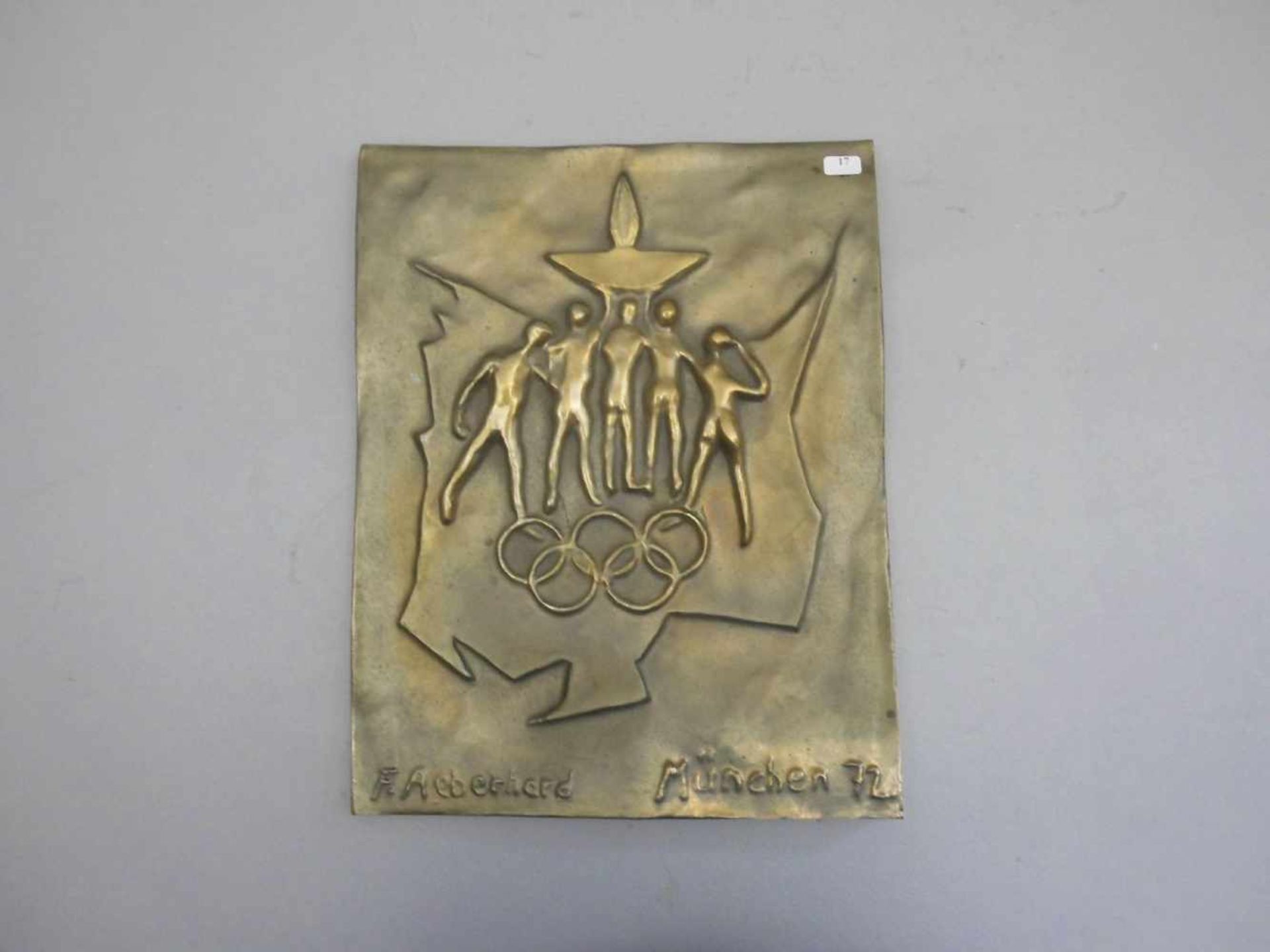 AEBERHARD, FRED (Schweizer Bildhauer, geb. 1918), Relief / Plakette: "Olympische Spiele München