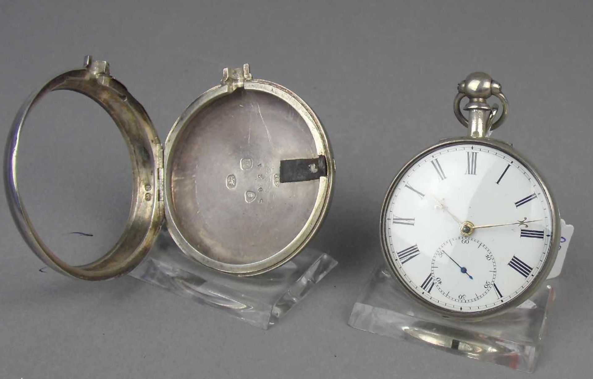 GROSSE ENGLISCHE - SCHLÜSSELTASCHENUHR / open face pocket watch, London / England. - Image 2 of 9