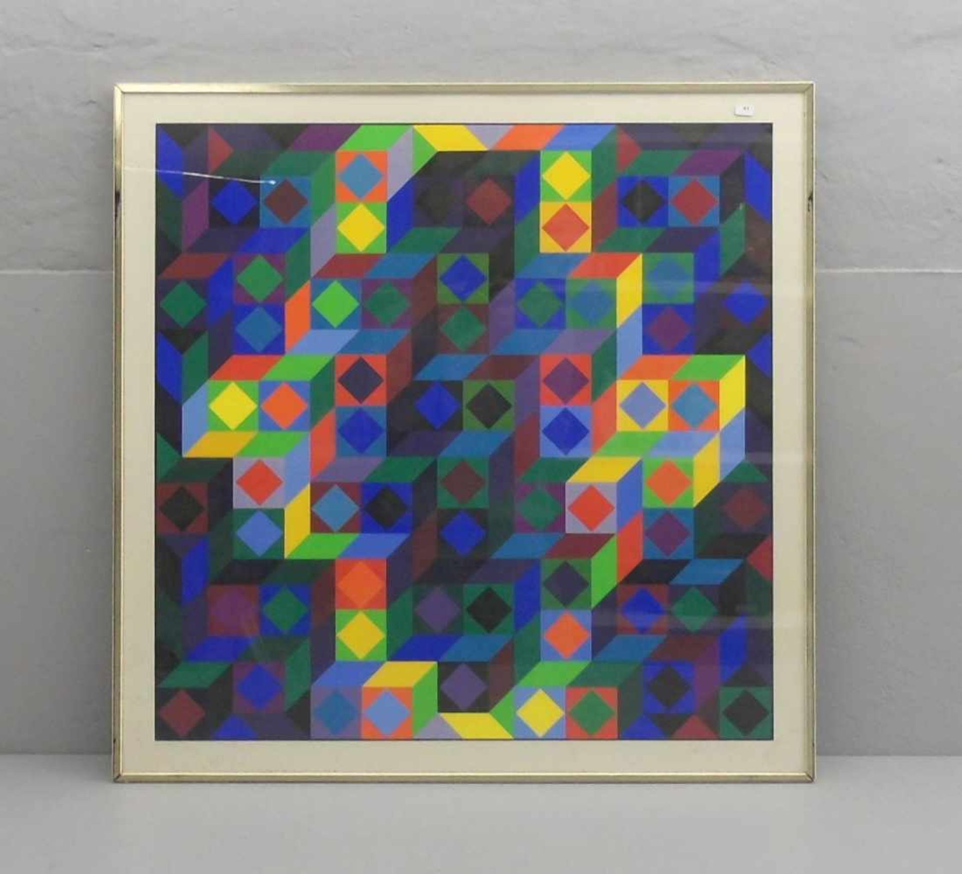 VASARELY, VICTOR (Pecs/Ungarn 1906-1997 Paris/Frankreich), Farbserigrafie: "Geometrische