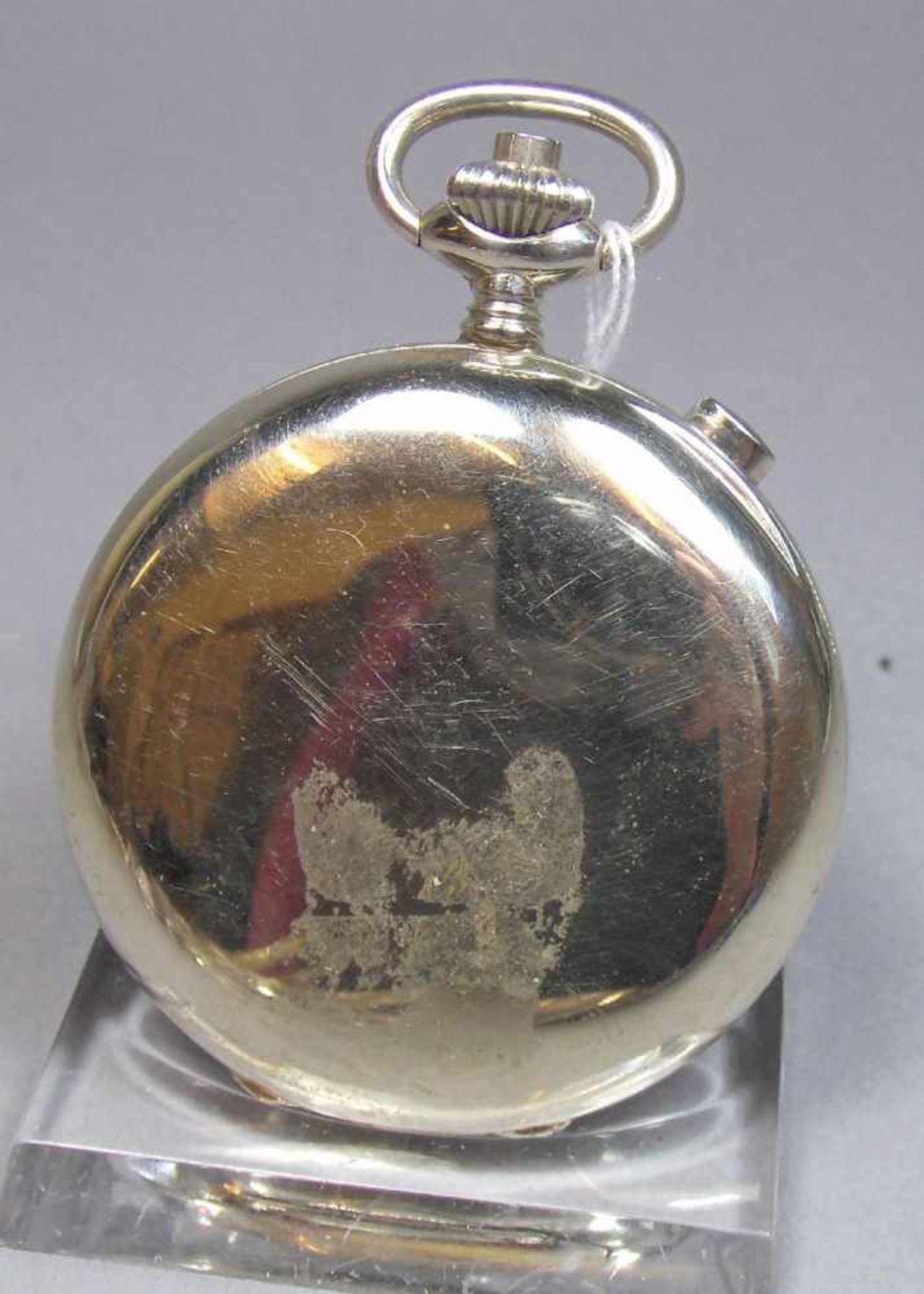 STOPPUHR MIT RATTRAPANTE: MINERVA / pocket watch, Handaufzug (Krone), Manufaktur Minerva / - Image 6 of 7