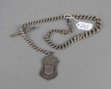 TASCHENUHRENKETTE / UHRENKETTE / watch chain, Sterlingsilber (46 g), gemarkt mit unterschiedlichen