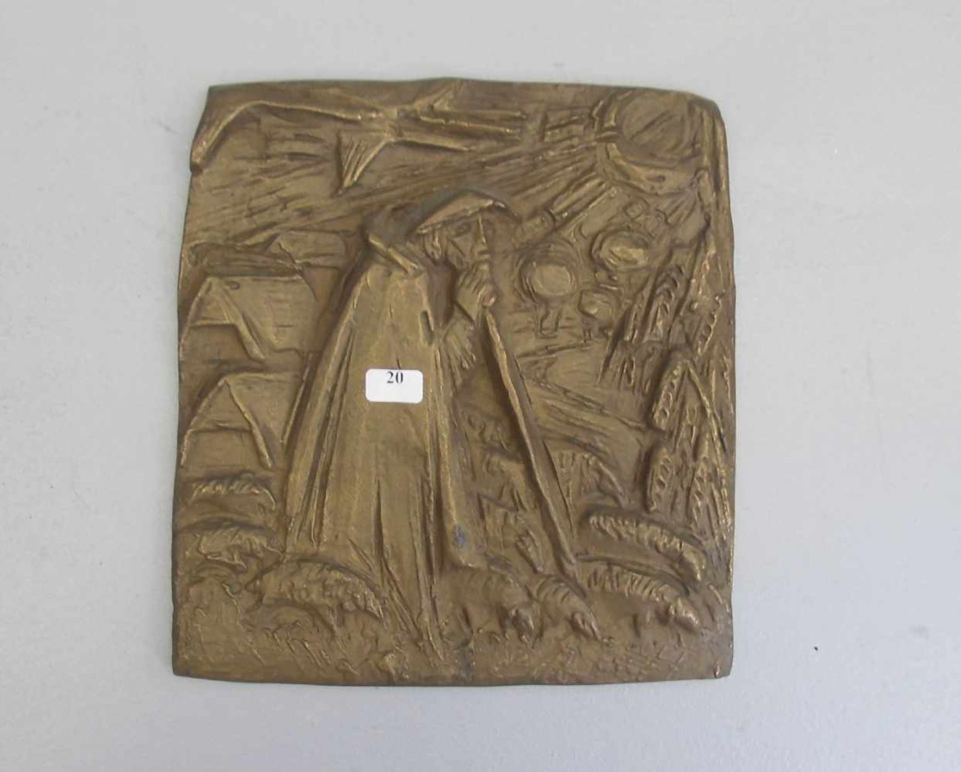 KRAUTWALD, JOSEPH (Borkenstadt / Oberschlesien 1914-2003 Rheine), Relief: "Schäfer", Bronze,