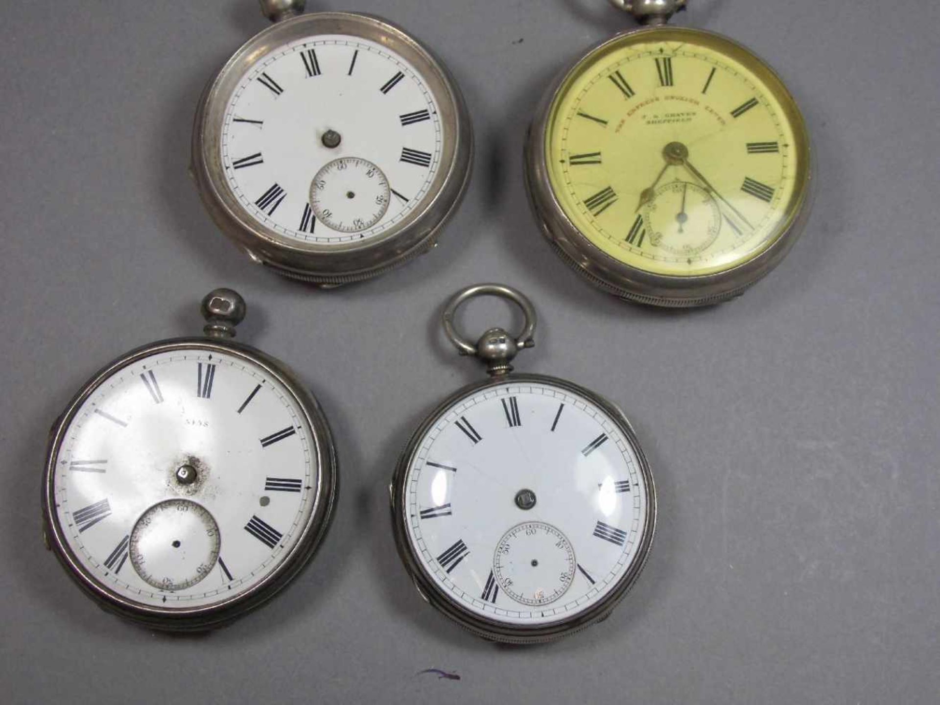 KONVOLUT ENGLISCHE - SCHLÜSSELTASCHENUHR / pocket watches, jeweils mit Schlüsselaufzug (Schlüssel - Image 2 of 15