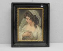 MAYERHOFER, THEODOR (Wien 1855-1941), Gemälde / painting: "Porträt einer jungen Frau in der Kleidung