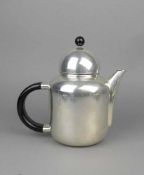 KAFFEEKANNE IM BAUHAUS - STIL, Form Silhouette, 925er Silber (776 g), gepunzt mit Halbmond, Krone,