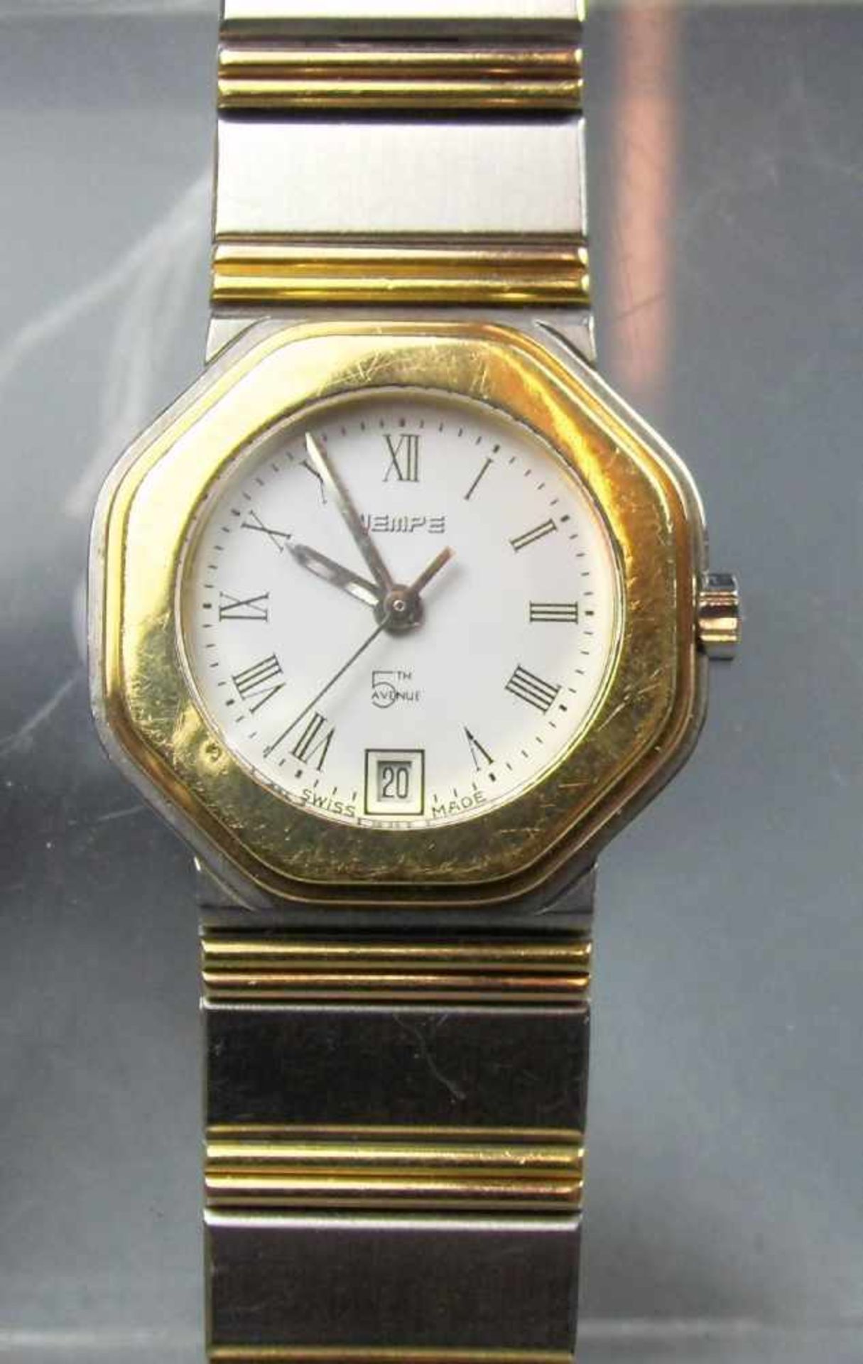 WEMPE DAMENARMBANDUHR / wristwatch, Quarz, Manufaktur Wempe / Schweiz. Gehäuse mit Gliederarmband