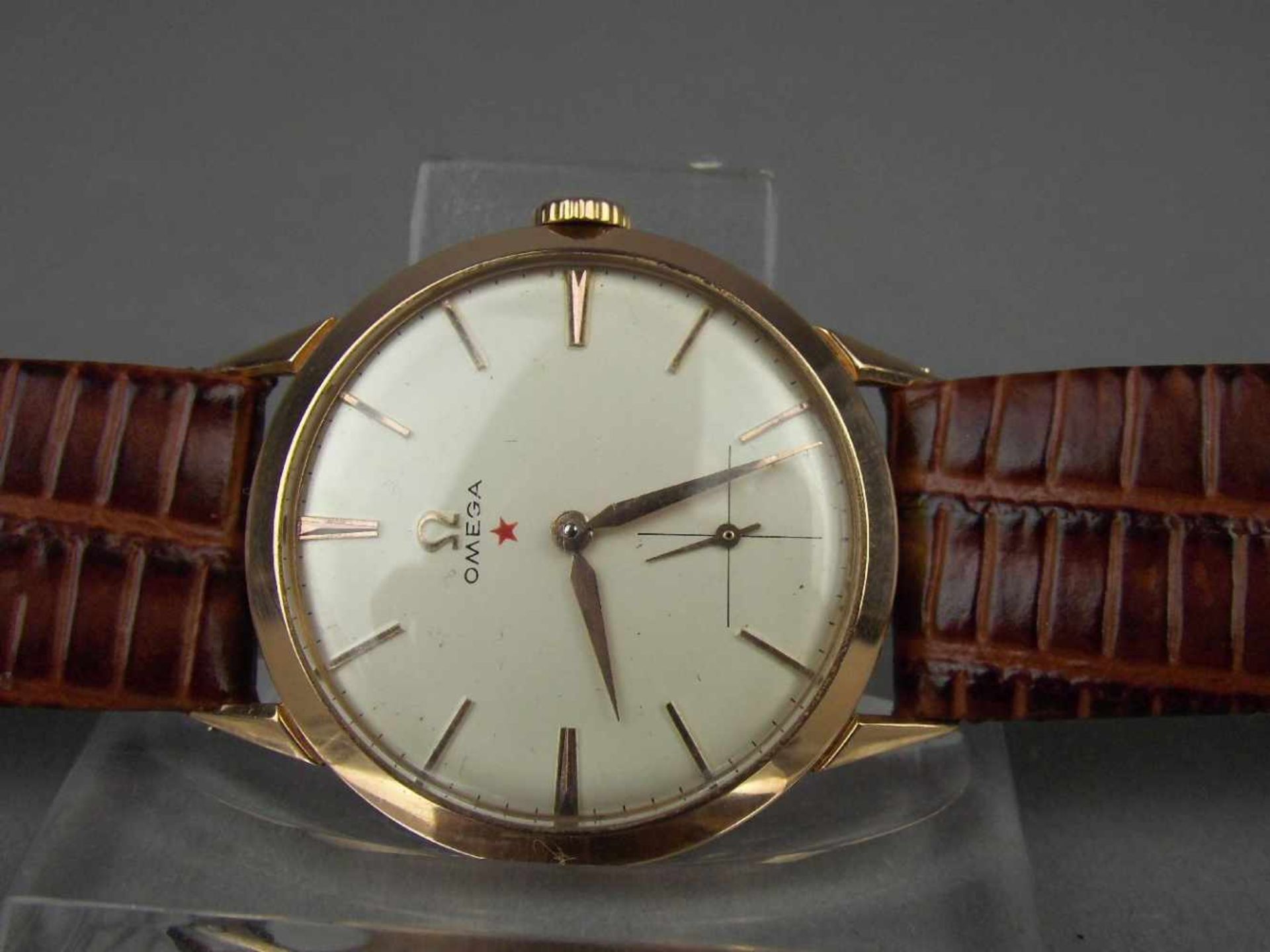 VINTAGE ARMBANDUHR OMEGA - RED STAR / wristwatch, Handaufzug, 1960, Manufaktur Omega Watch Co. S. A. - Image 4 of 9