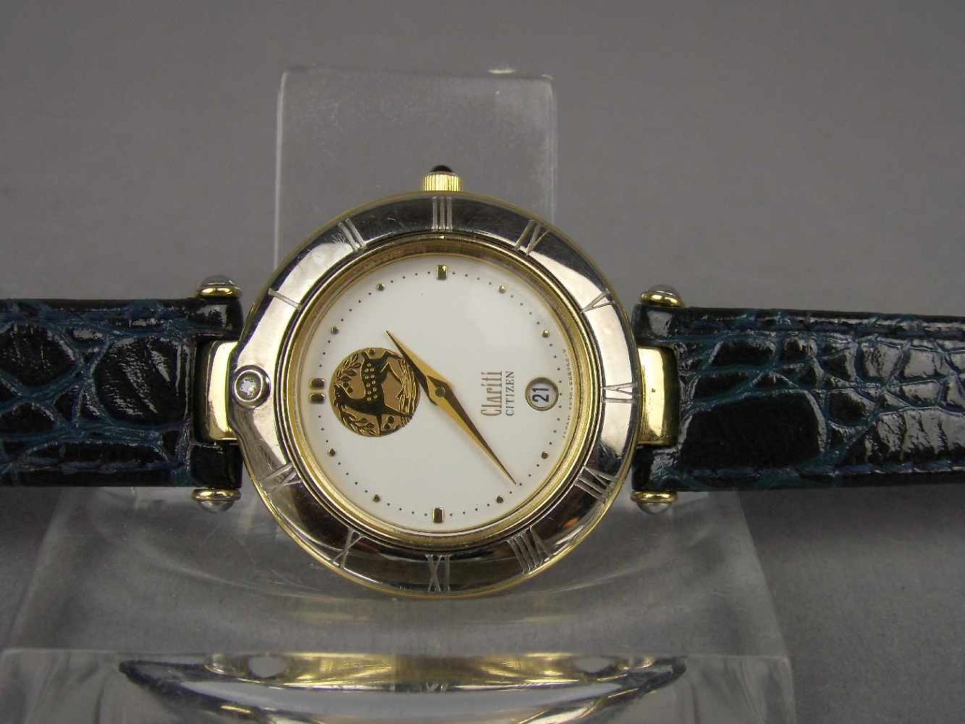 ARMBANDUHR: CITIZEN CLARITI / wristwatch, Quarz-Uhr, Manufaktur Citizen Watch Co. / Japan. Rundes - Image 3 of 7