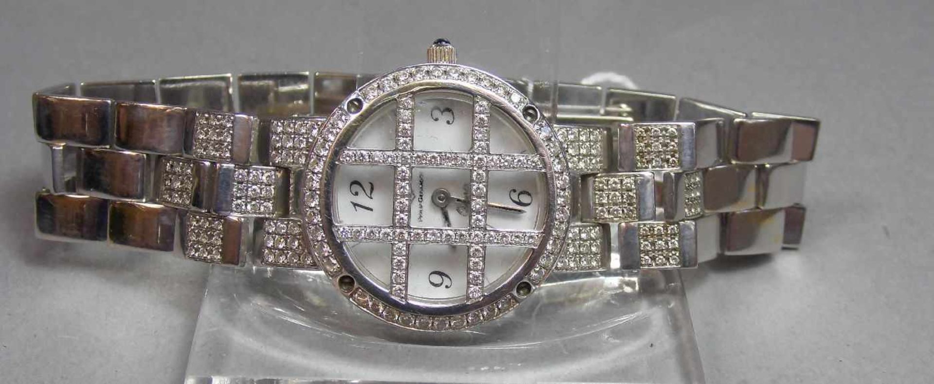 PHILIP GERARDOT - DAMENARMBANDUHR / wristwatch, Gehäuse und Gliederarmband aus 18 kt. Weissgold ( - Image 4 of 10