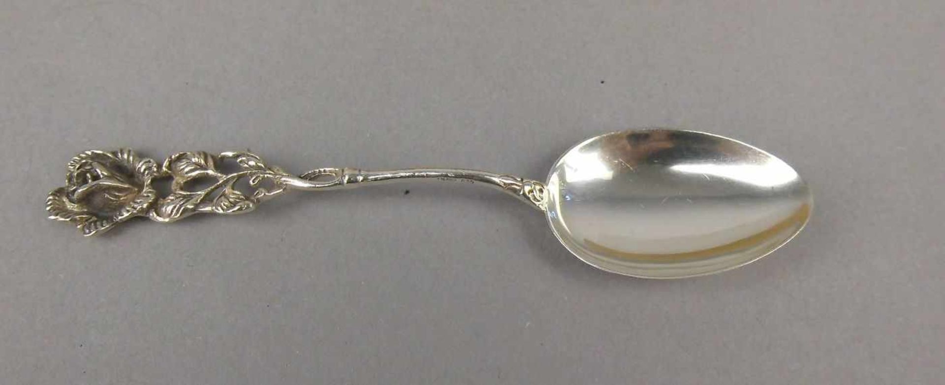 6 KAFFEE - ODER TEELÖFFEL, 835er Silber (78 g), gepunzt mit Feingehaltsangabe und bezeichnet ALBO; - Image 2 of 3