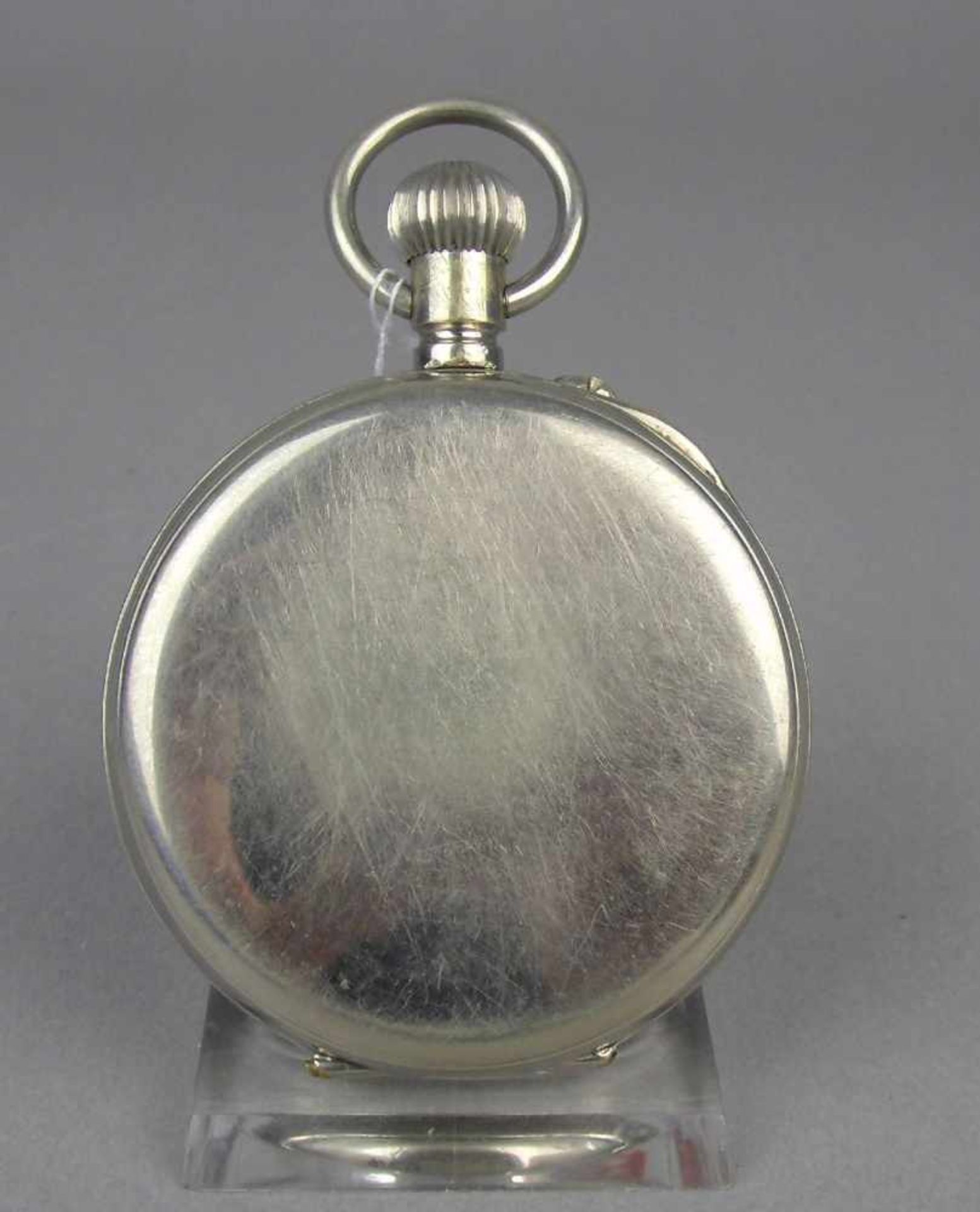 GROSSE TASCHENUHR / EISENBAHNERUHR, pocketwatch, 1. H. 20. Jh., Metallgehäuse, Handaufzug (Krone), - Image 4 of 7