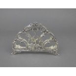 SERVIETTENSTÄNDER "Hildesheimer Rose" / silver napkin holder, 800er Silber (64 g), gepunzt mit