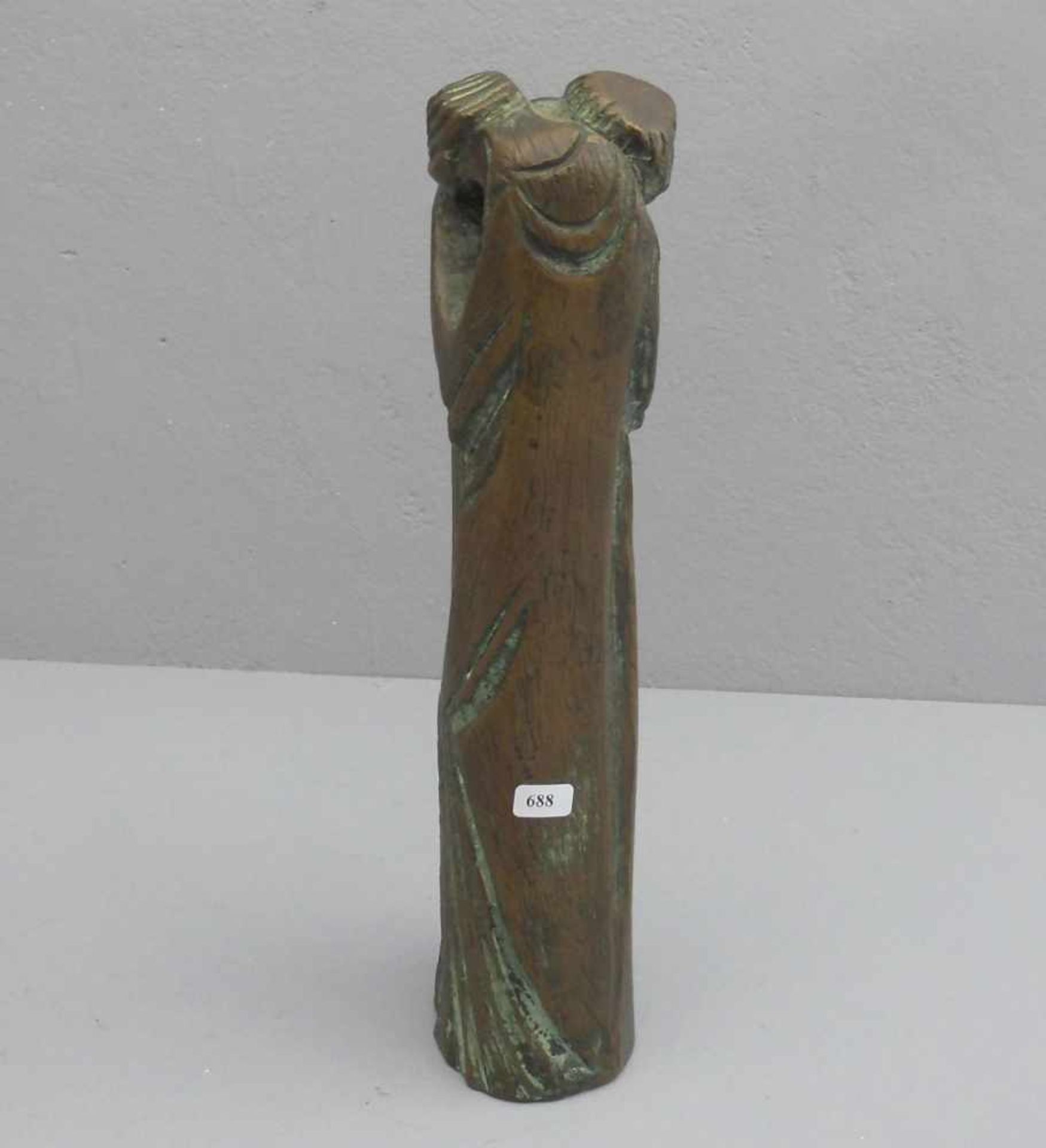 MONOGRAMMIST (RB, 20./21. Jh.), Skulptur / sculpture: "Der Kuss", Bronze, hellbraune Patina mit - Image 2 of 3