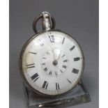 SPINDELTASCHENUHR / pocket watch, England / London / 1827 , Schlüsselaufzug. Gehäuse aus
