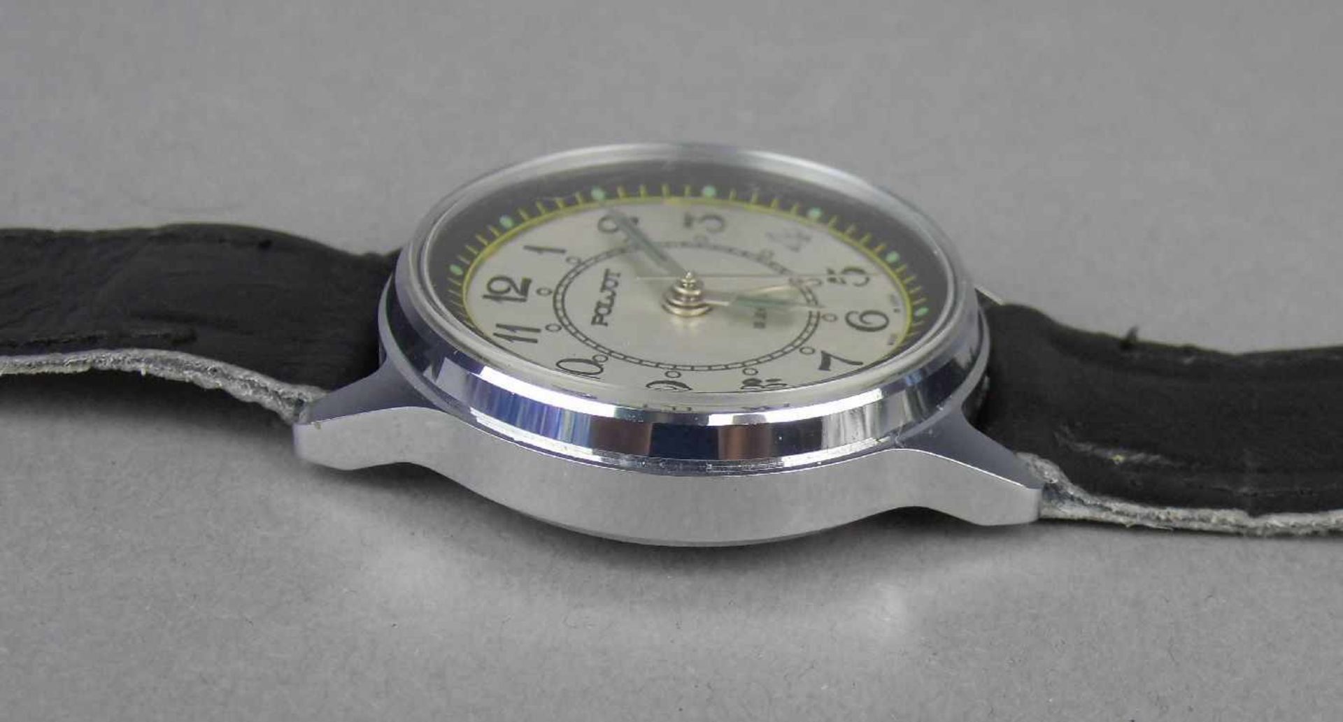 VINTAGE POLJOT ARMBANDUHR / wristwatch, 2. H. 20. Jh., Russland, Manufaktur Poljot / Moskau. - Image 4 of 6