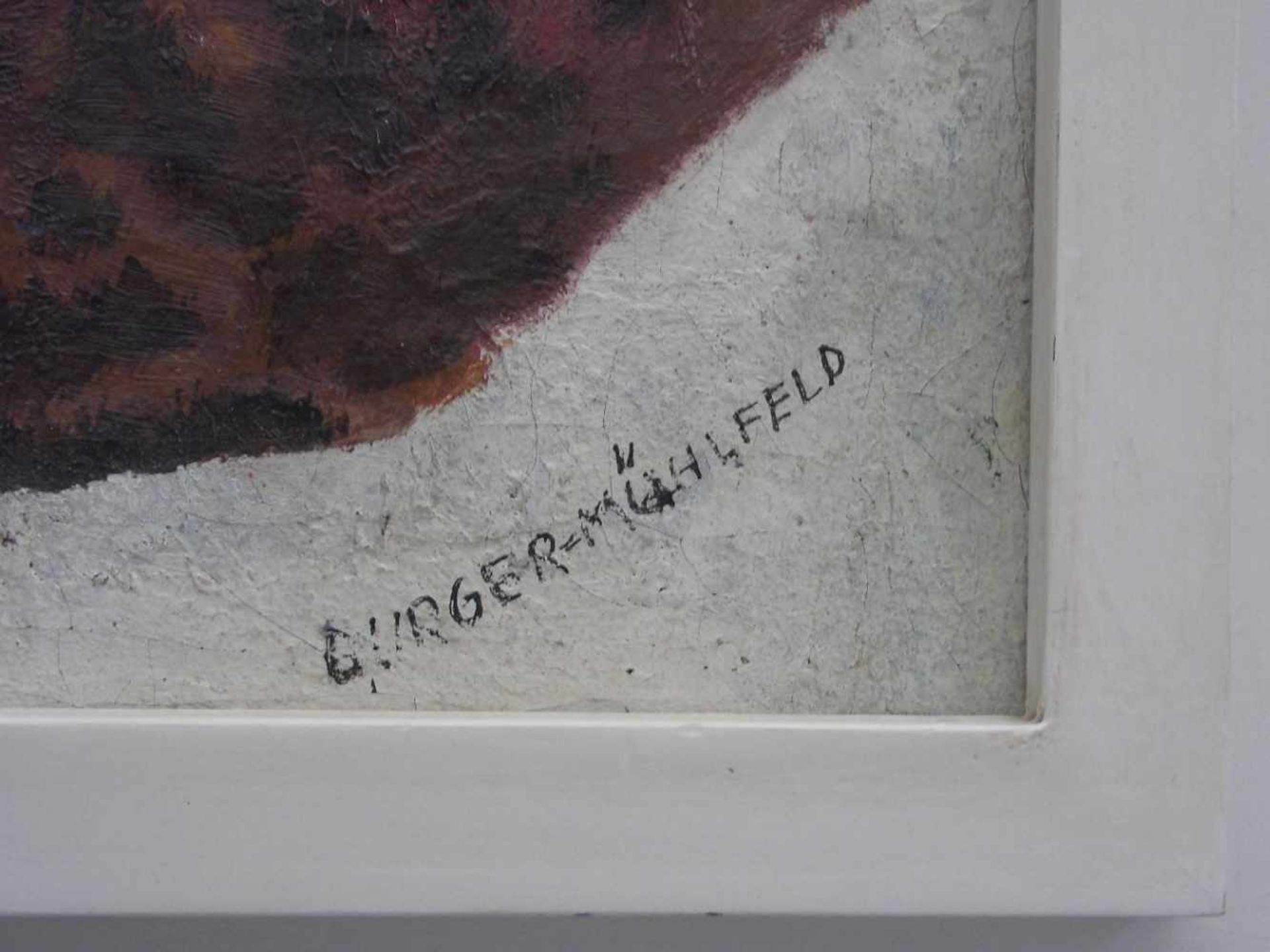 BURGER-MÜHLFELD, FRITZ (Augsburg 1882-1969 Hannover), Gemälde / painting: "Flächen - Komposition", - Bild 2 aus 3